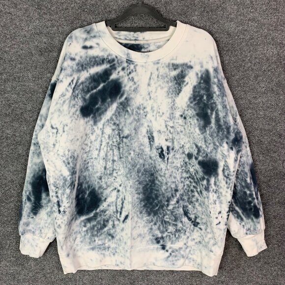 Lululemon Pullover Perfectly Oversized Crew Tie Dye Marble Dye Classic Navy Sz 6 - Picture 3 of 10